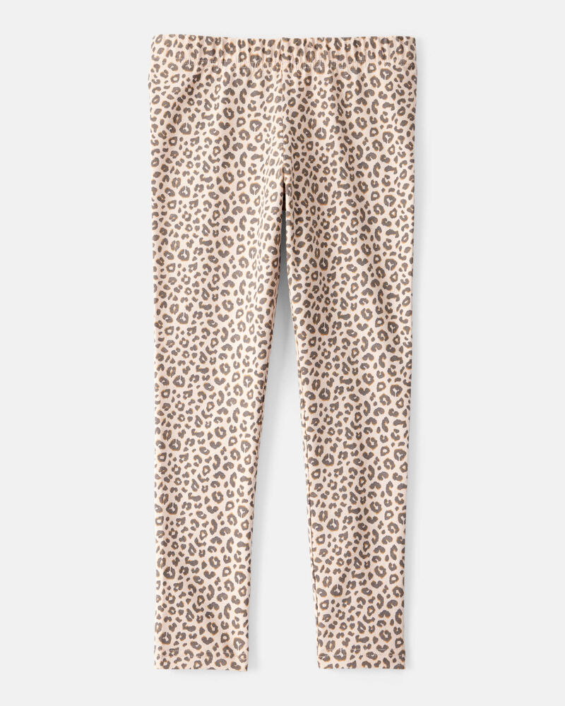 Girls Leopard Print Leggings, image 2 of 4 slides