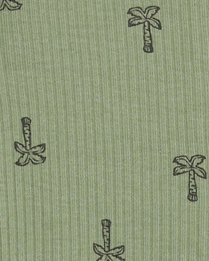 Baby Palm Tree 2-Way Zip Cotton Sleeper Pyjamas, image 2 of 4 slides