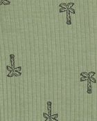 Baby Palm Tree 2-Way Zip Cotton Sleeper Pyjamas, image 2 of 4 slides