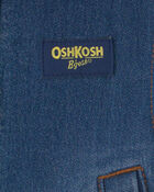 Baby Boy Varsity Hooded Denim Jacket - Blue/Grey, image 6 of 7 slides