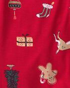 Baby Christmas PurelySoft&trade; 2-Way Zip Sleep & Play Pyjamas - Red, image 7 of 9 slides
