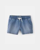 Filles - Short &agrave; enfiler en denim - D&eacute;lav&eacute; moyen, image 1 sur 3 diapositives