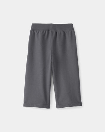 B&eacute;b&eacute; fille - Pantalon de sport &agrave; jambe large en jersey bouclette - Gris, 