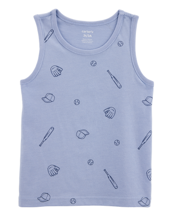Toddler Baseball Graphic Tank - Blue, 