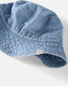 Toddler Organic Cotton Chambray Bucket Hat, image 2 of 3 slides