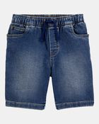 Kid Pull-On Denim Shorts - Navy, image 1 of 5 slides