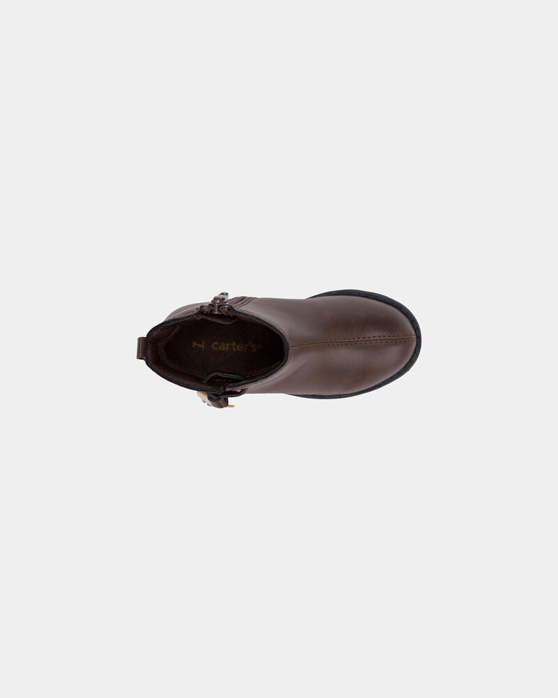 Girls Heart Charm Boots - Brown, image 4 of 6 slides