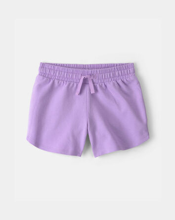 Girls French Terry Shorts - Purple, 