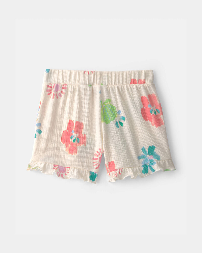 Toddler Girl Ruffle-Trim Floral Fashion Shorts, image 2 of 4 slides