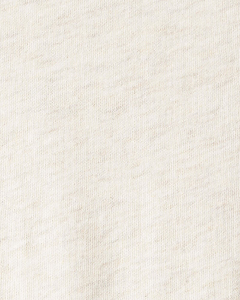 Girls Long-Sleeve Peplum Top - Oatmeal, image 2 of 3 slides