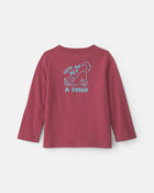 Toddler Boy 'Let's Go Pet A Doggo' Long-Sleeve Graphic Tee - Burgundy, image 2 of 5 slides