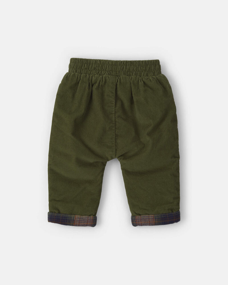 Baby Boy Corduroy Pants - Olive Green, image 2 of 4 slides