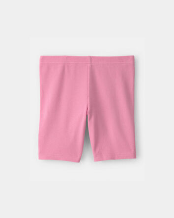 Girls Solid Bike Shorts - Pink, 