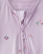 Baby Girl Fairytale 2-Way Zip PurelySoft Sleeper - Purple, image 2 of 8 slides