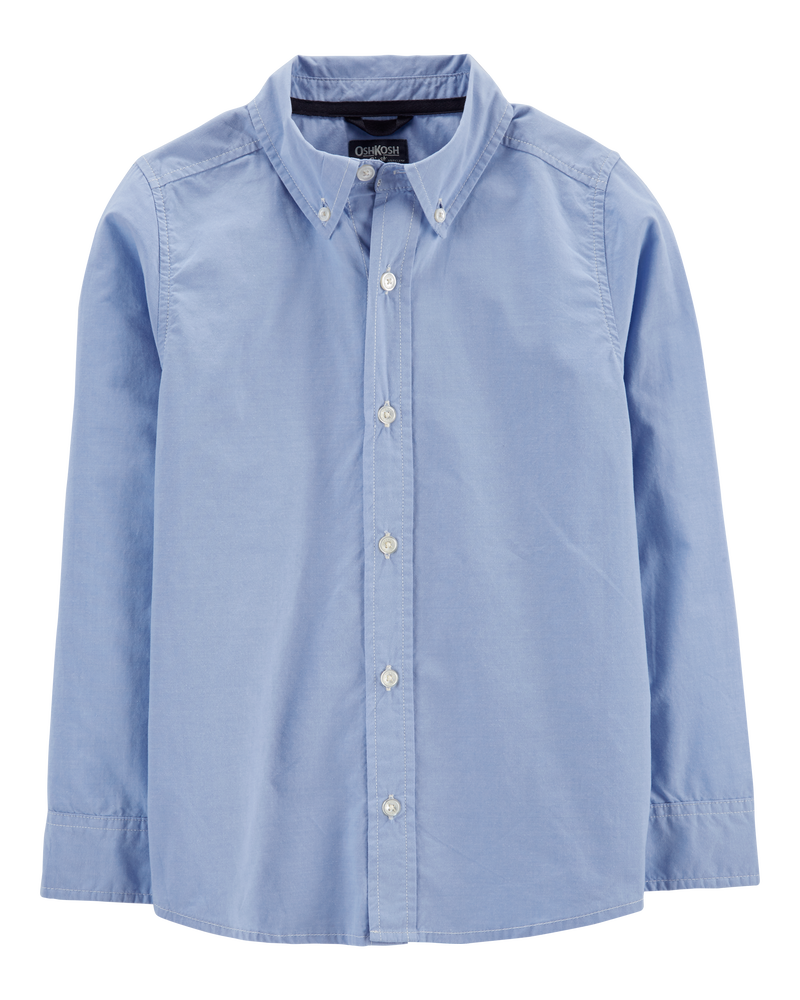 Boys Uniform Button-Front Shirt, image 1 of 3 slides