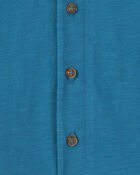 Boys Button-Down Shirt - Blue, image 3 of 4 slides