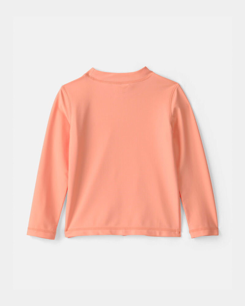 Toddler Boy Crab Solid Long-Sleeve Rashguard - Orange, image 2 of 4 slides