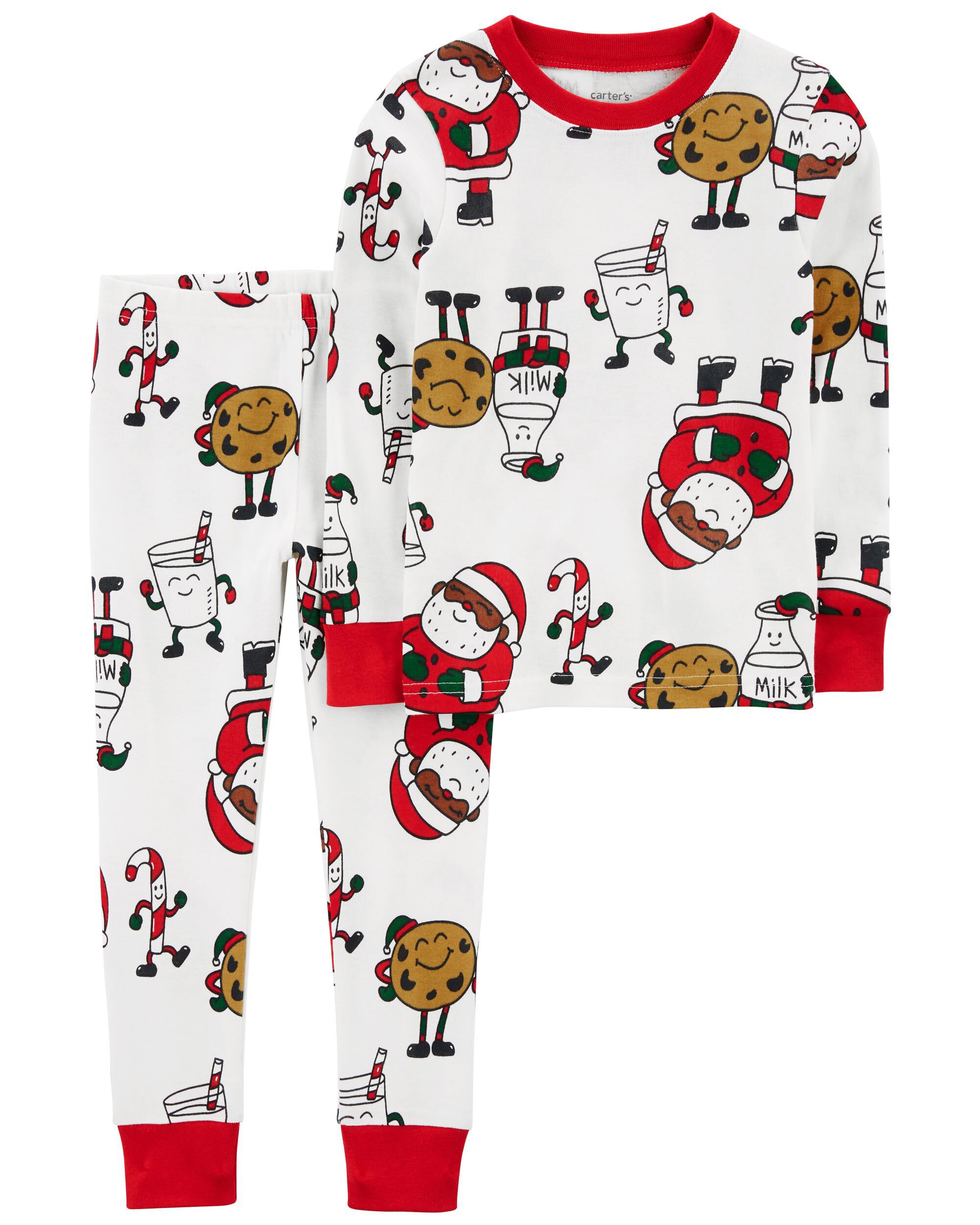 Brown Santa 2 Piece Santa Cookies 100 Snug Fit Cotton Pyjamas Carter s Oshkosh Canada
