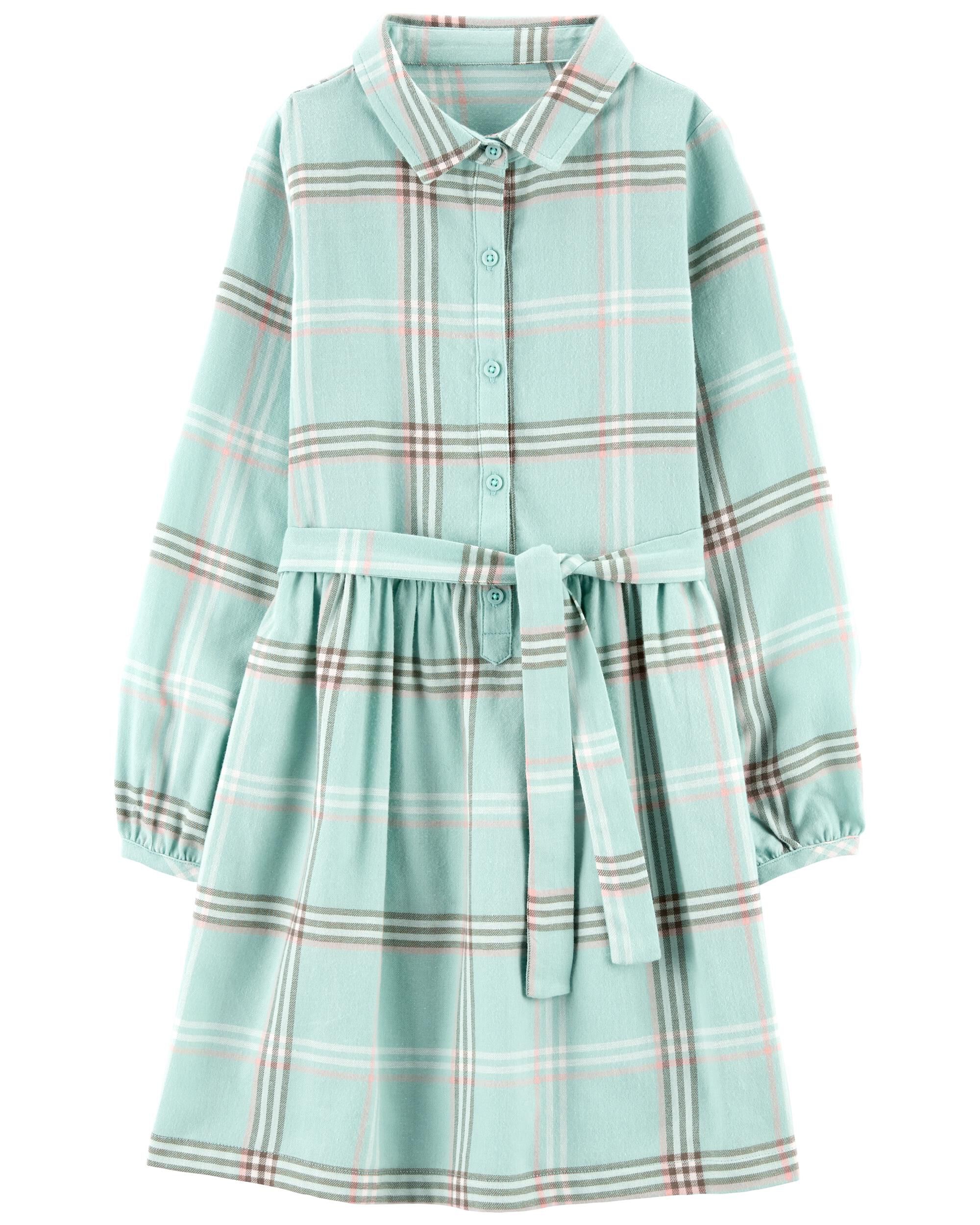 Carter's plaid flannel dress discount