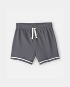 Toddler Boy Stripe Mesh Active Shorts - Grey, image 1 of 4 slides