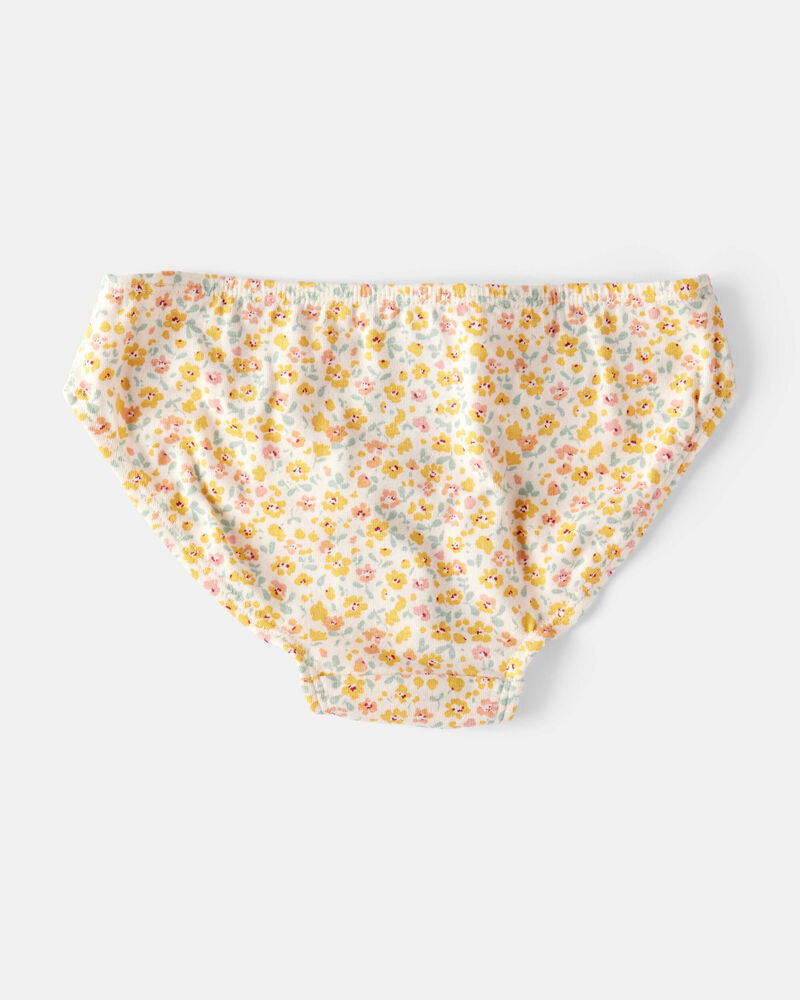 Filles - Emballage 7 culottes bikini, coeurs et fleurs - Bleu/Mauve, image 2 sur 2 diapositives