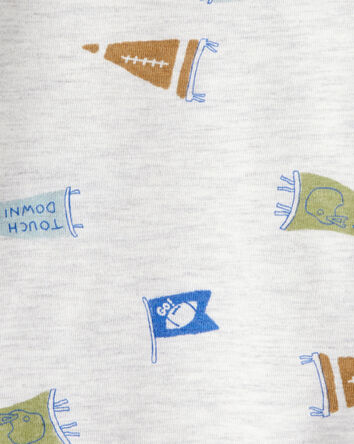Bébé garçon - Cache-couche à manches longues avec imprimé de football – Gris, 