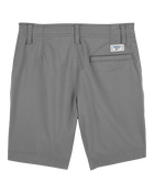 Kid Flat-Front Shorts - Grey, image 2 of 4 slides