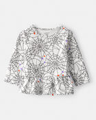 Baby Halloween Spiderwebs Long-Sleeve Tee, image 1 of 3 slides