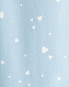Girls Heart Print Pull-On Stretch Leggings - Blue, image 3 of 4 slides