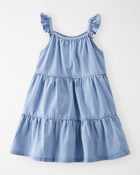 Toddler Organic Cotton Chambray Dress, image 1 of 4 slides