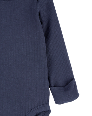 Baby 2-Pack Long-Sleeve PurelySoft Bodysuits - Blue, 