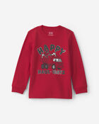 Tout-petit gar&ccedil;on - T-shirt manches longues &agrave; imprim&eacute; &laquo;Happy Haul-idays&raquo; de No&euml;l &ndash; Rouge, image 1 sur 2 diapositives