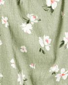 Bébé Ensemble 2 pièces haut à fleurs et pantalon à enfiler - Vert, image 2 sur 3 diapositives