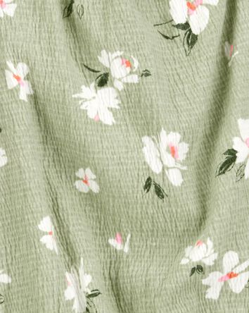 Baby 2-Piece Floral Top & Pull-On Pant Set - Green, 