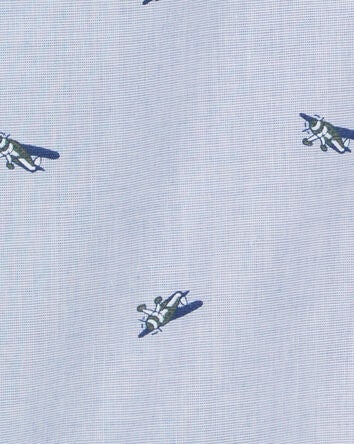 Baby Airplane Print Long-Sleeve Bodysuit, 