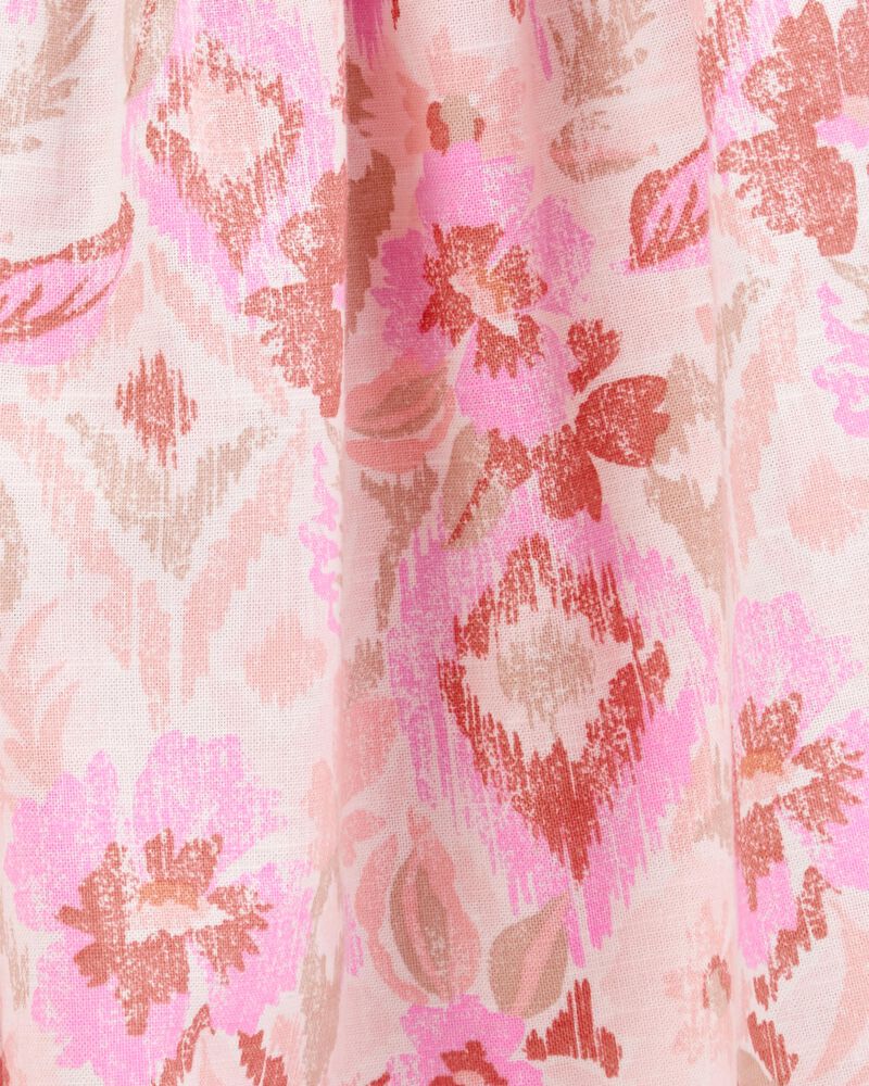 Enfant en bas âge Robe à fleurs - Rose, image 3 sur 4 diapositives