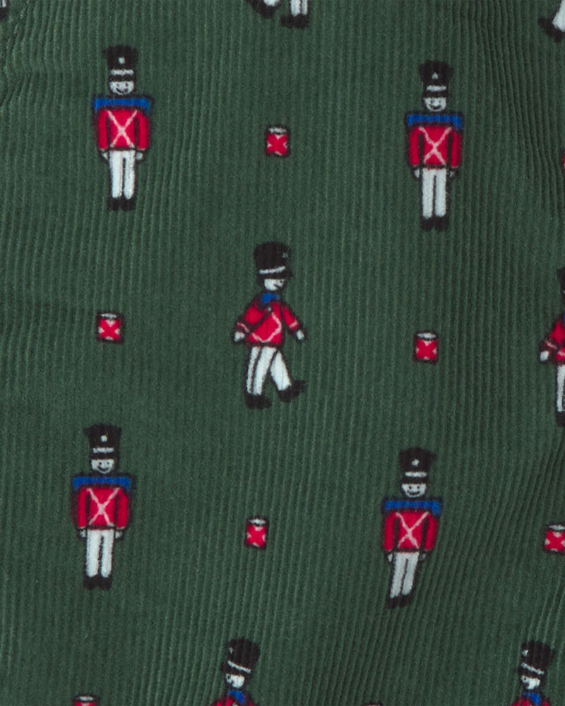 Toddler Boy Nutcracker Corduroy Overalls - Green, image 3 of 4 slides