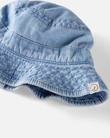 Organic Cotton Chambray Bucket Hat, 