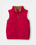 Toddler Boy Zip-Up Vest - Red, image 1 of 3 slides