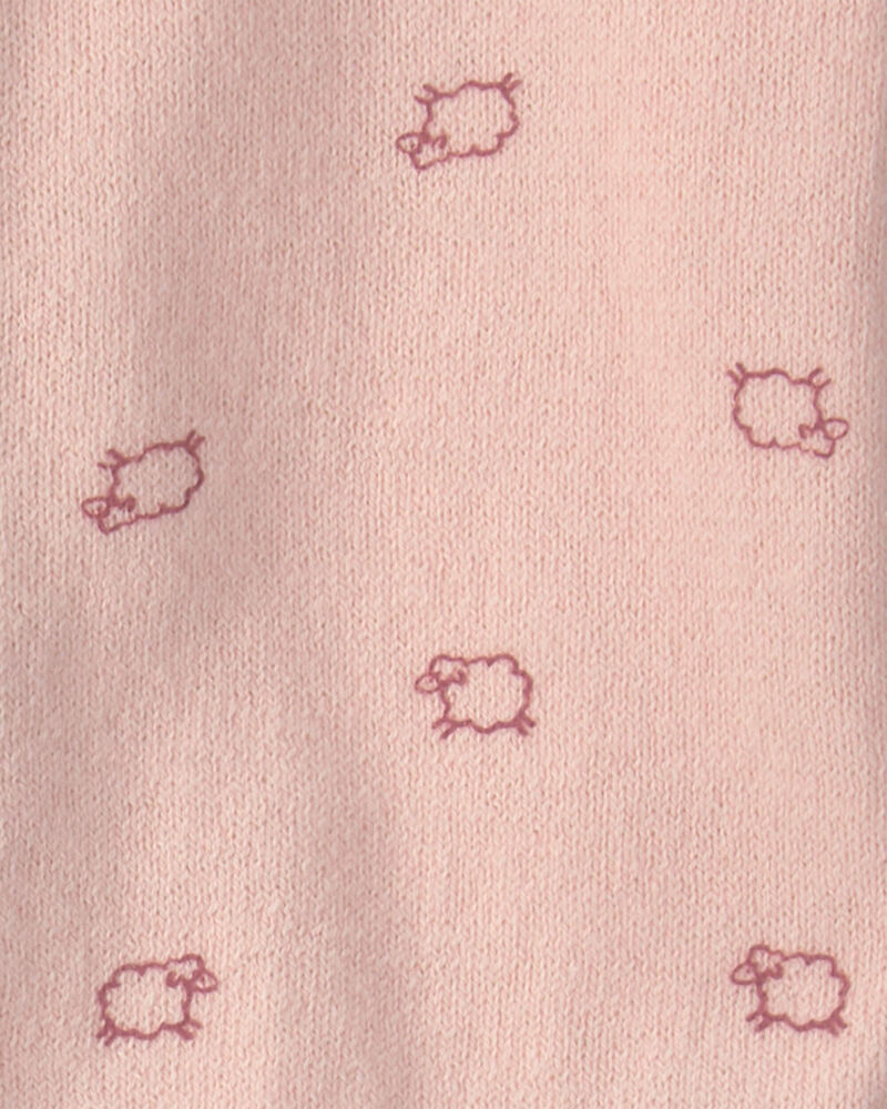 Baby Girl 2-Piece Sheep Long-Sleeve Top & Pant Set - Pink, image 3 of 4 slides