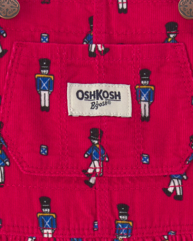 Baby Girl Nutcracker Corduroy Skirtall - Red, image 3 of 4 slides