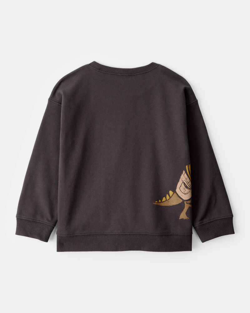 Toddler Halloween Trick or Treat Dinosaur Pullover, image 2 of 4 slides