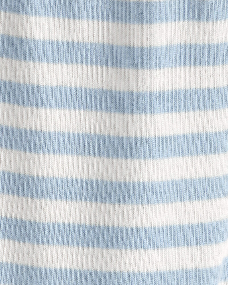 Baby Organic Cotton Striped Footed Pants, image 4 of 5 slides