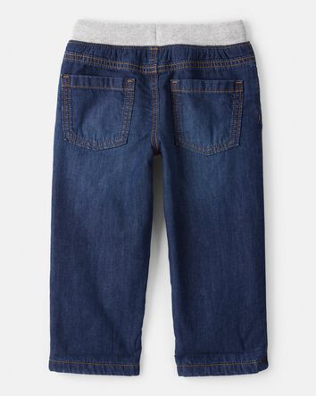 Toddler Boy Lined Dark Wash Straight Jeans, 