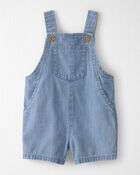 Baby Organic Cotton Chambray Shortall, image 1 of 6 slides