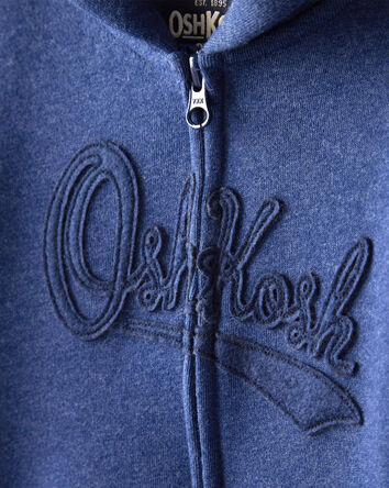 Tout-petit garçon - Blouson molletonné à fermeture à glissière et logo OshKosh - Bleu marine, 