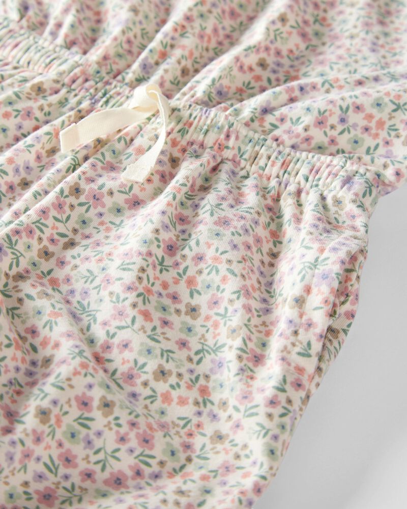 Bébé Combinaison en coton biologique à motifs de fleurs, image 2 sur 4 diapositives