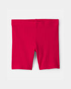 Toddler Girl Fourth Of July Ribbed Bike Shorts - Red, image 1 of 4 slides
