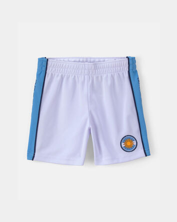 Toddler Umbro Argentina Mesh Soccer Shorts - Light Blue/White, 