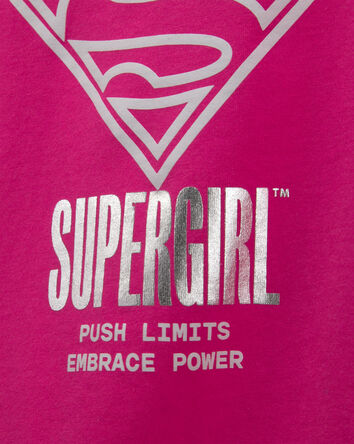 Girls Supergirl Graphic Tee - Pink, 